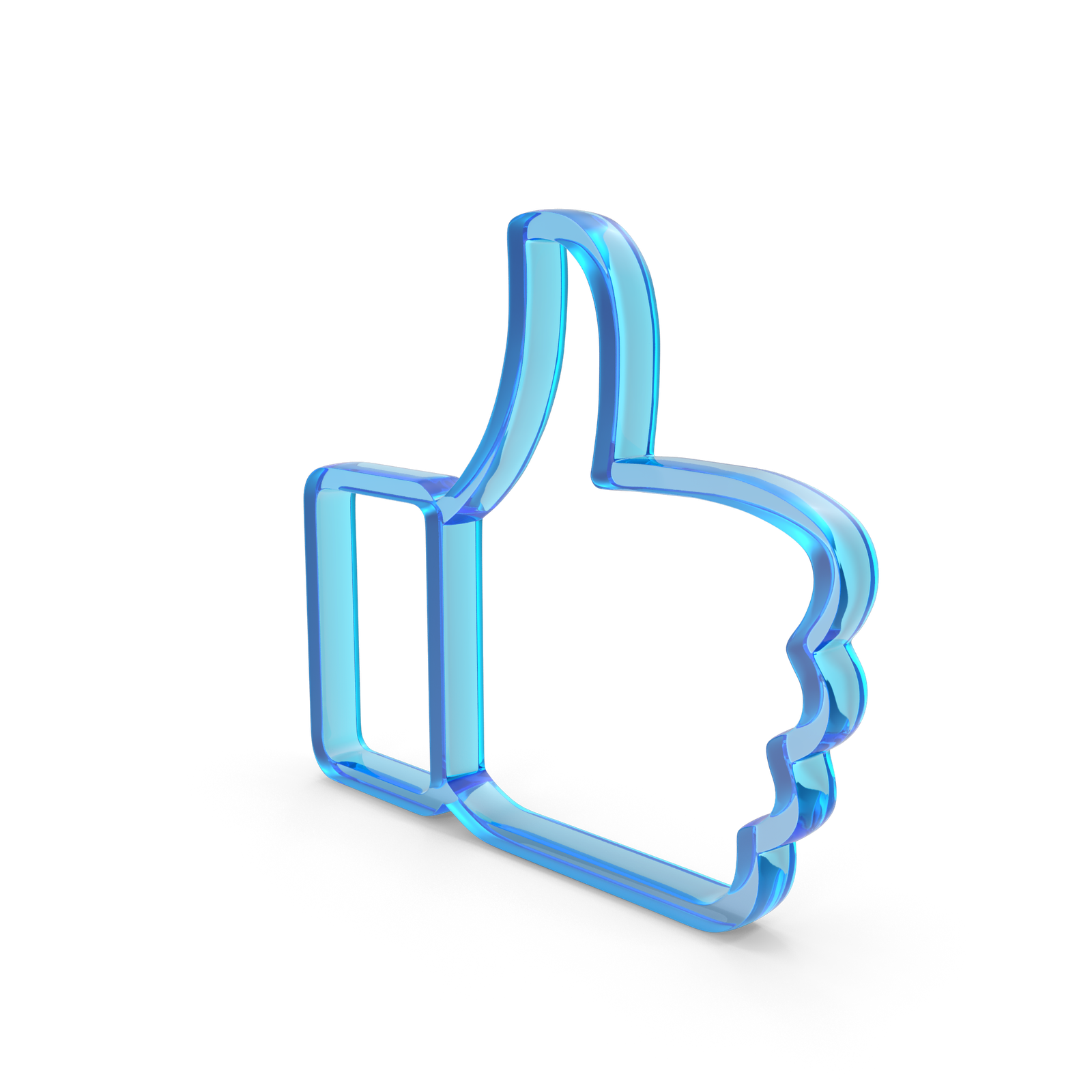 Blue Glass Outline Like Symbol.H03.2k