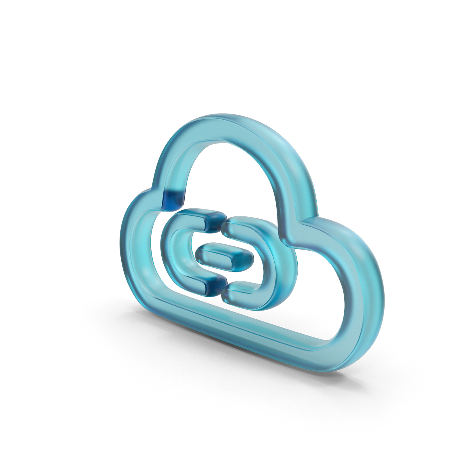 Glass Cloud Link Outline Symbol.H03.2k