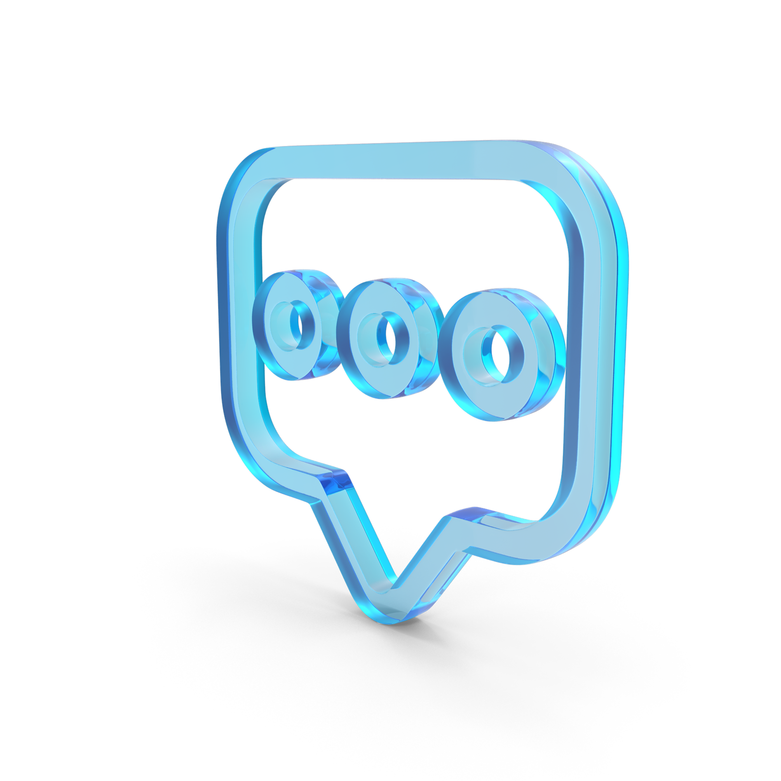Messenger Chat Bubble Glass.H03.2k