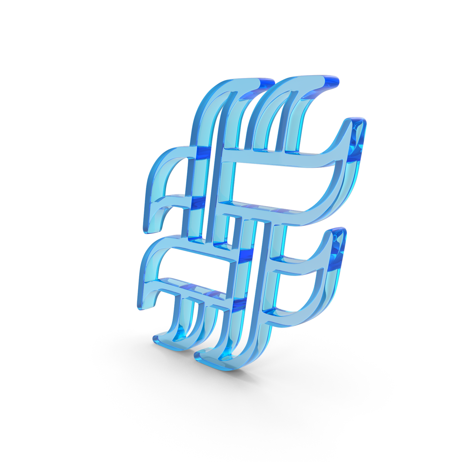 Out Line Hashtag Icon Glass.H03.2k